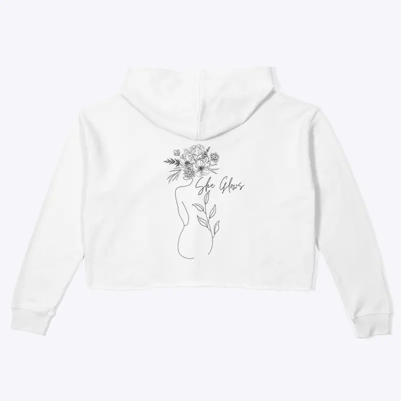 She Glows Cropped Hoodie