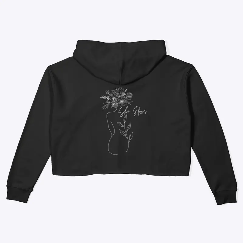 She Glows Cropped Hoodie