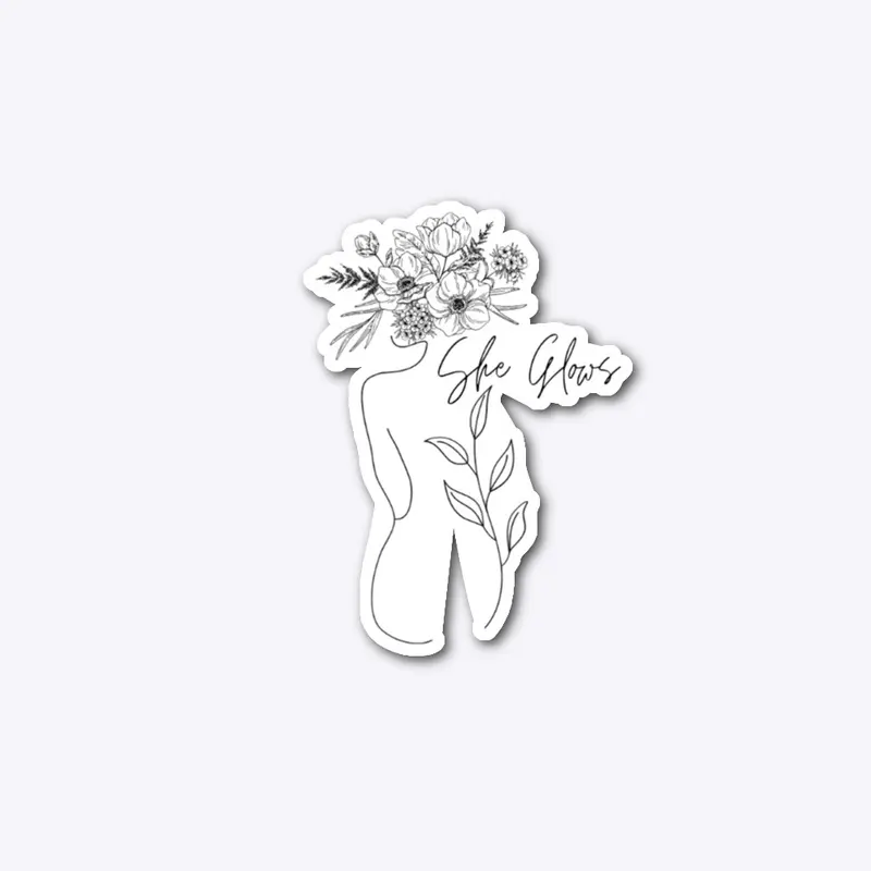 She Glows Sticker